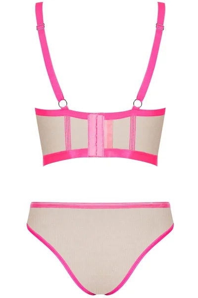 Sexy komplet Nudelia - top a kalhotky - Růžová