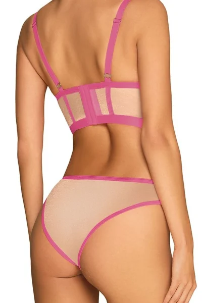 Sexy komplet Nudelia - top a kalhotky - Růžová