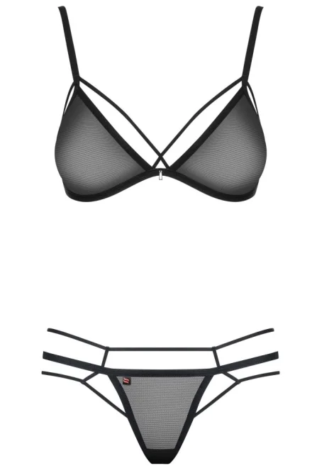 Sexy komplet 875-SET - 2 dílný - Černá