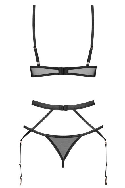 Sexy komplet Euridia - 3 dílný - Černá
