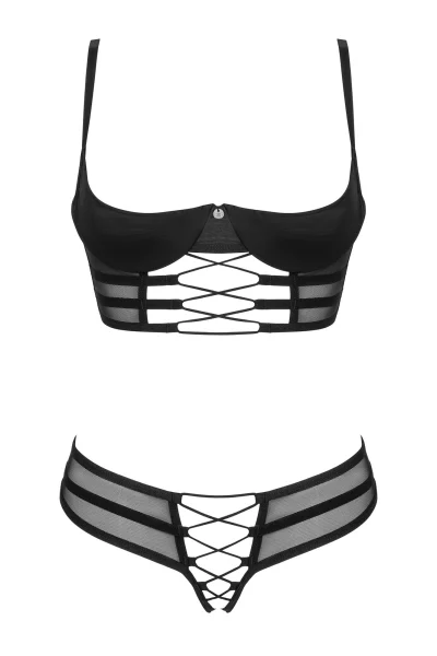 BLA Sexy komplet Roxelia - 2 dílný - Černá