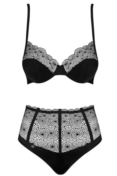 BLA Sexy komplet Sharlotte - 2 dílný - Černá