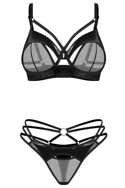 BLA Sexy komplet Dominna - 2 dílný - Černá