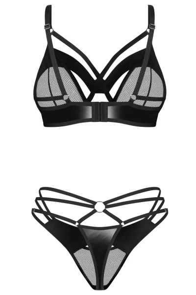 BLA Sexy komplet Dominna - 2 dílný - Černá