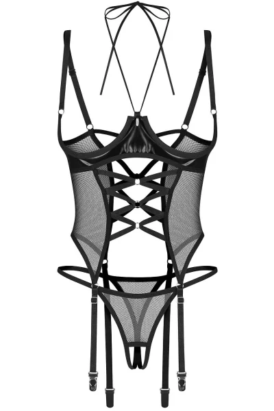 BLA Sexy korzet Dominna Cuoless - Černá