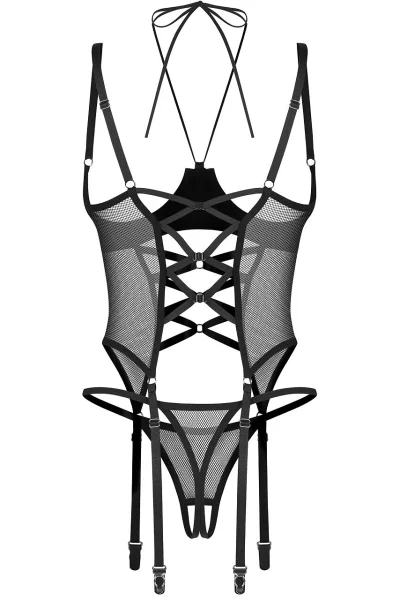 BLA Sexy korzet Dominna Cuoless - Černá
