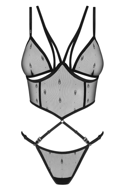 Sexy komplet Anniverse - 2 dielny - Čierna