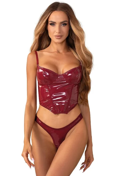 Sexy komplet Redya - 2 dílný - Červená