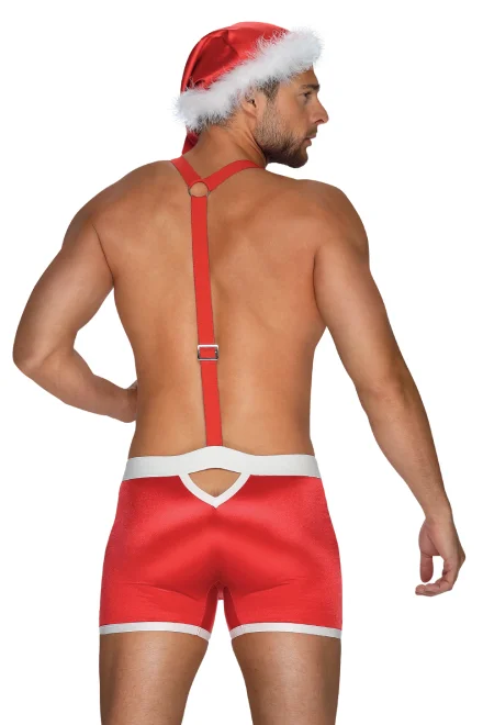 Pánský sexy komplet Mr. Claus - Červená