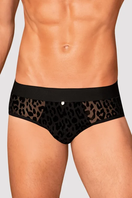 Sexy pánské slipy Azmeron jockstrap - Černo-hnědá