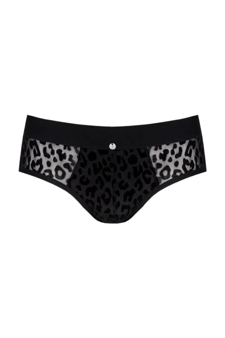 Sexy pánské slipy Azmeron jockstrap - Černo-hnědá