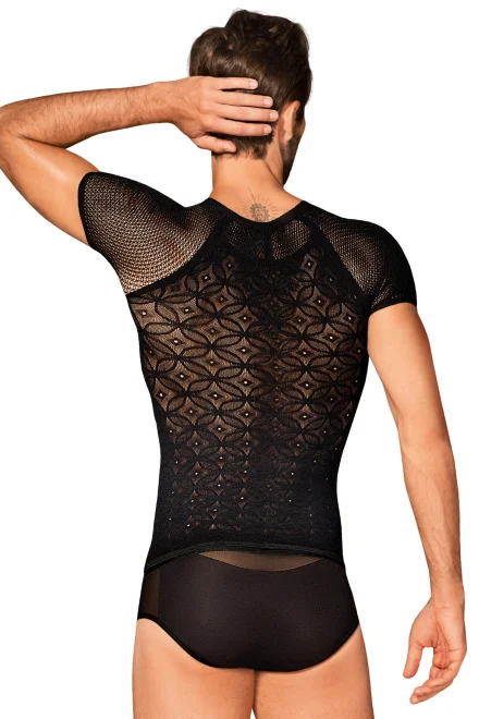 Pánské sexy triko T102 - Černá