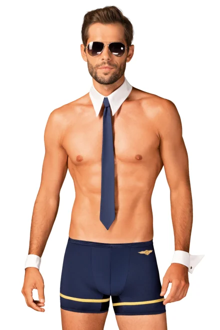 Sexy kostým pilota - Tmavě modrá
