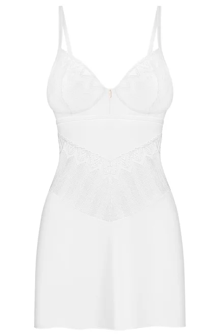 Noční košilka Alissium Chemise -  s krajkou - Bílá