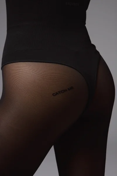 Hladké silonky Patrice Me - Černá