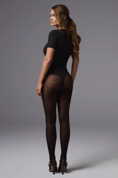 Hladké silonky Patrice Me - Černá