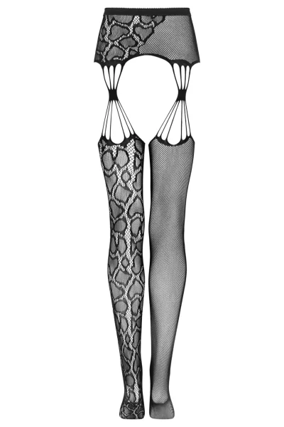 Podvazkový pás punčochami S821 - Černá