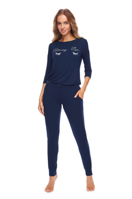 Dámské pyžamo Chiara SAL-PY-1148 Navyblue LL - Tmavě modrá