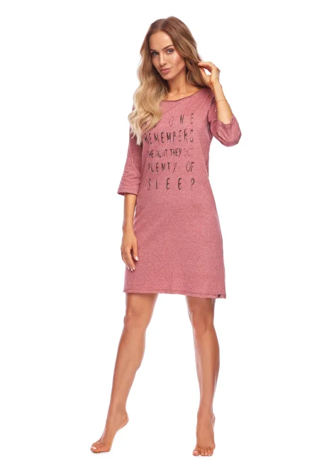 Noční košilka Gina SAL-ND-2065 Darkpink - Růžová