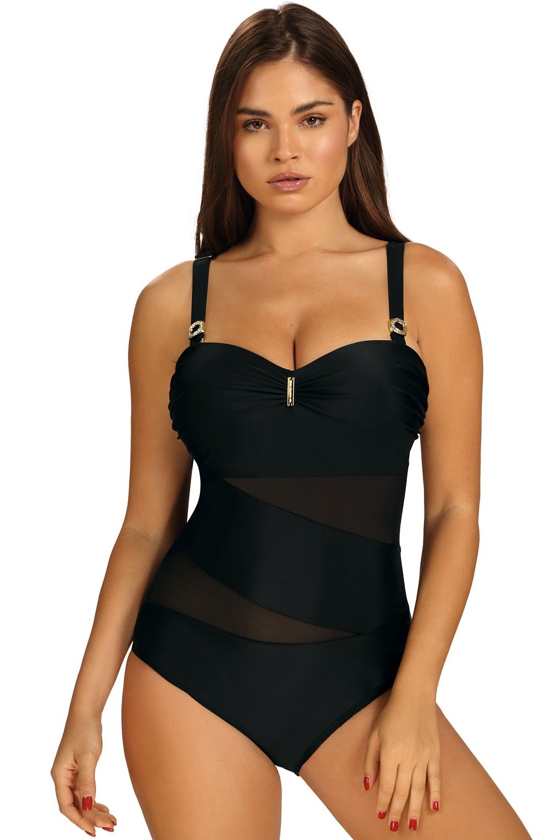 Jednodílné plavky Self S8030 Glamour 5 Černá 40D | dámské plavky