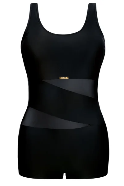 Jednodílné plavky S36 Fashion Sport - kraťásky - Černá