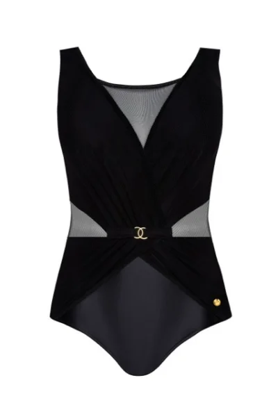 Jednodílné plavky S 1006 Bermuda 5 - Černá