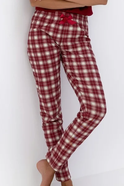 Dámské pyžamo Alivia - bavlna - Bordó