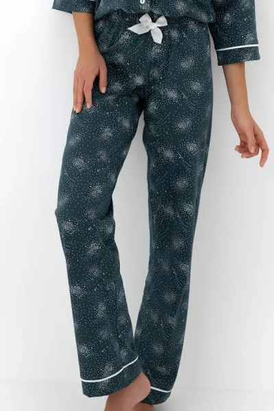 Dámské pyžamo Sydney - bavlna - Tmavě zelená