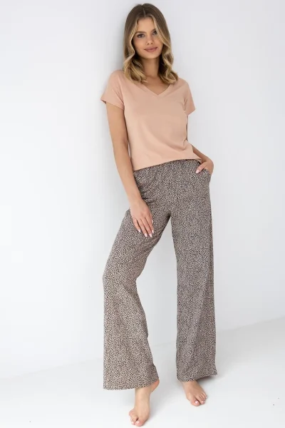 Dámské pyžamo Liana - Hnědá