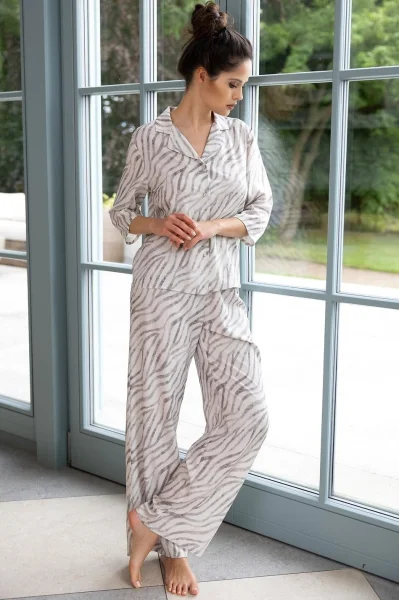 Dámské pyžamo Emory - 7/8 rukáv - Béžová