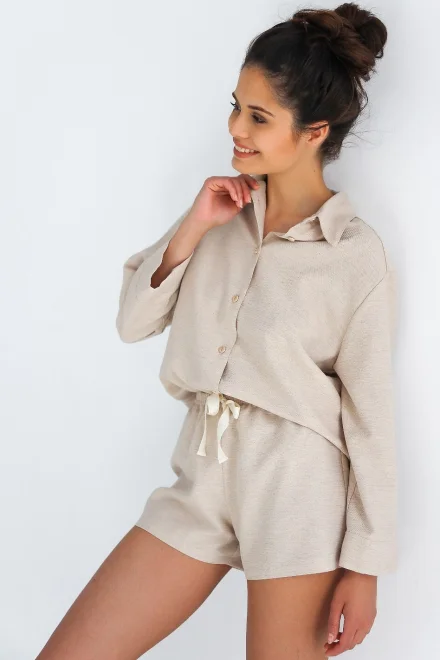 Dámské pyžamo Enrica - viskóza - Béžová
