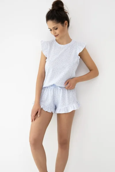 Dámské pyžamo Viviana - Bílo-modrá