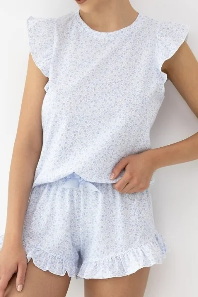 Dámské pyžamo Viviana - Bílo-modrá