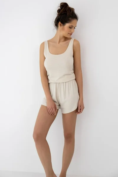 Dámské pyžamo Lumi - viskóza - Světle béžová