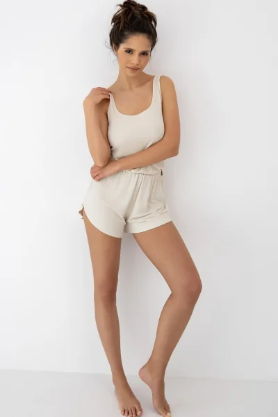 Dámské pyžamo Lumi - viskóza - Světle béžová