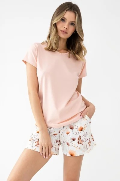 Dámské pyžamo Arielle - bavlna - Lososová