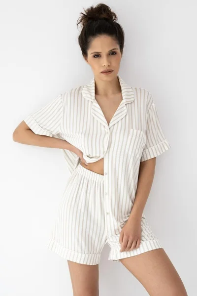 Dámské pyžamo Davina - viskóza - Ecru