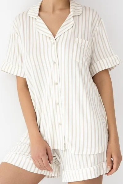 Dámské pyžamo Davina - viskóza - Ecru