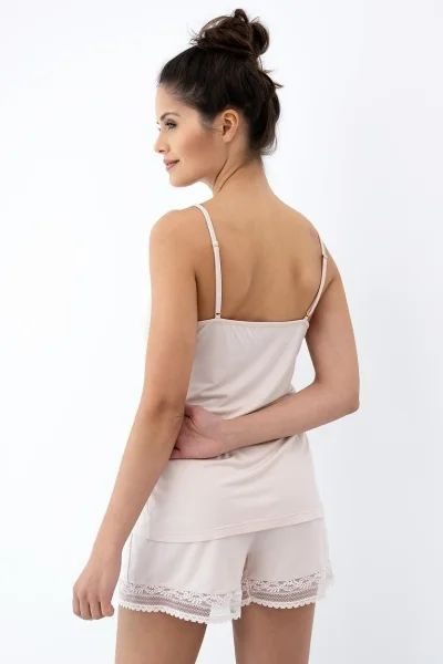 Dámské pyžamo Stella - modal - Světle béžová