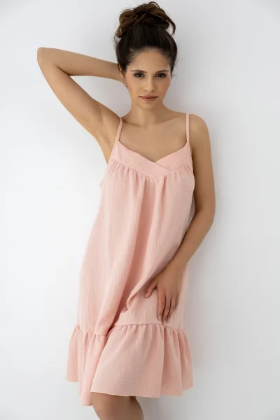 Noční košile Sabrina - mušelín - Lososová