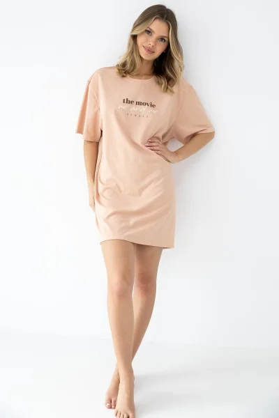 Noční košile Anika - Světle oranžová