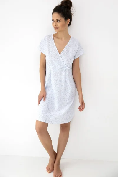Noční košile Michaela - Bílo-modrá
