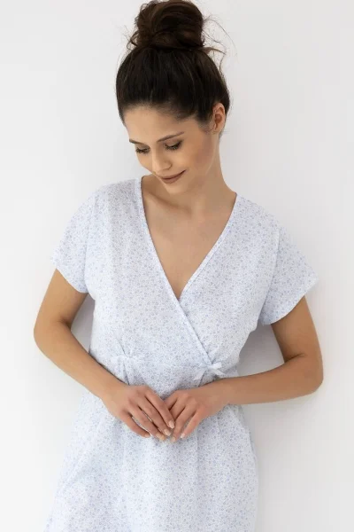 Noční košile Michaela - Bílo-modrá