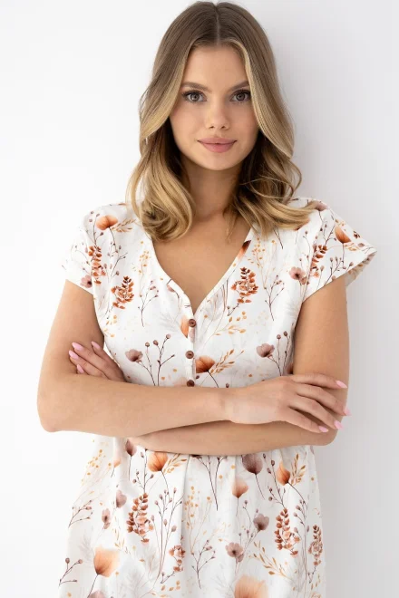 Noční košile Arielle - bavlna - Ecru