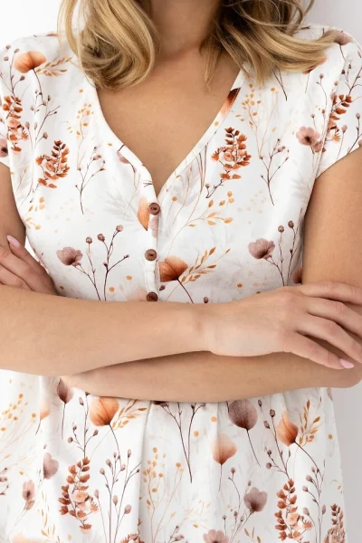 Noční košile Arielle - bavlna - Ecru