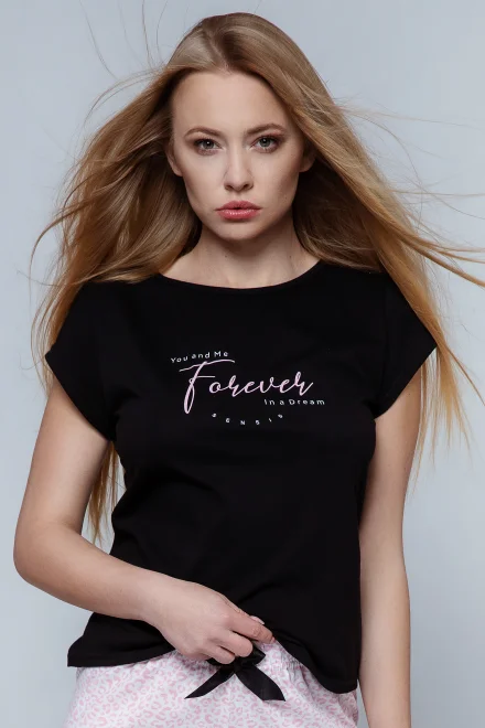 Dámské pyžamo Forever SL - Černo-růžová