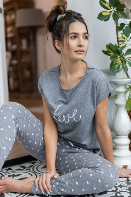 Dámské pyžamo Lucia SL - Šedá