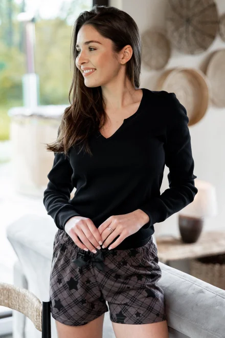 Dámské pyžamo She - Černo-hnědá