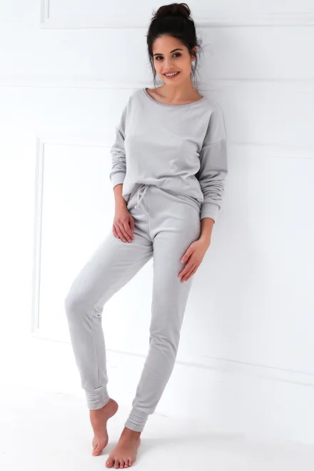 Dámské pyžamo Silver dres - teplé - Šedá