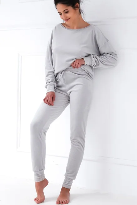 Dámské pyžamo Silver dres - teplé - Šedá